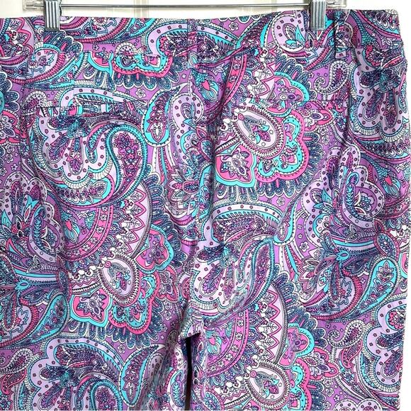 Talbots Women's Perfect Crop Pants Paisley Size 14 - Picture 9 of 11